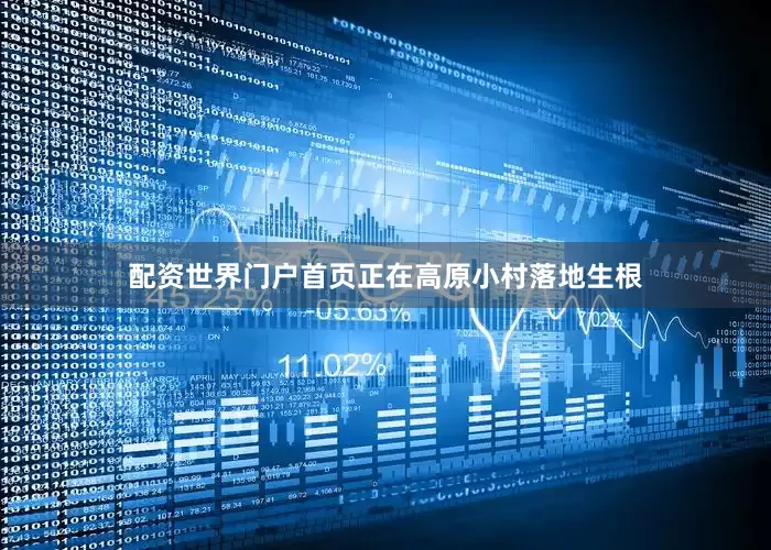 配资世界门户首页正在高原小村落地生根